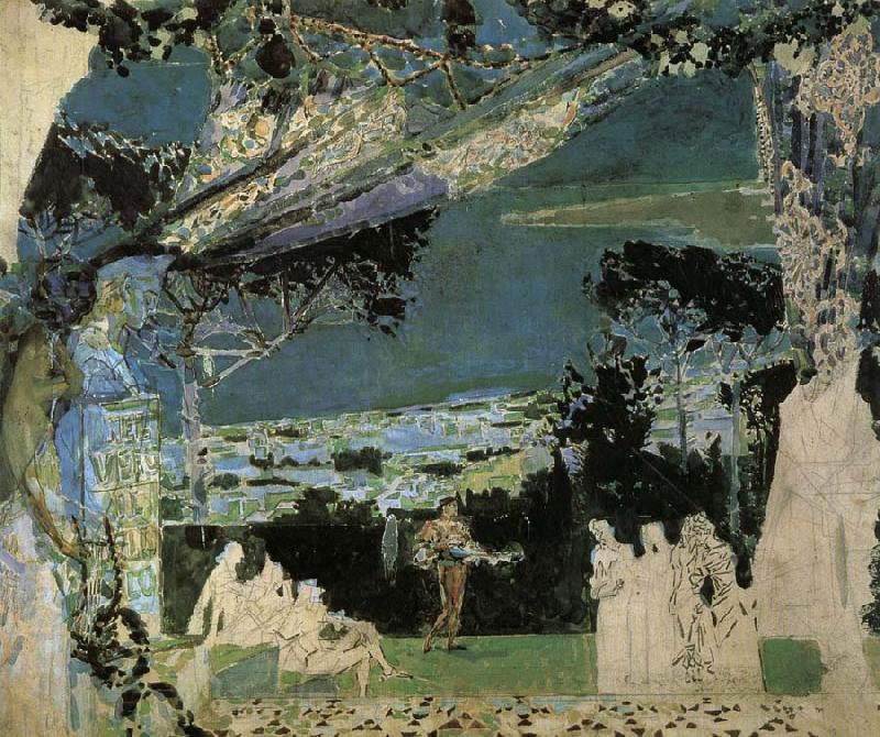Mikhail Vrubel Italy.A.Night in Naples Spain oil painting art
